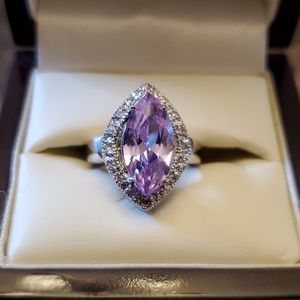 Stirling silver ring with gem